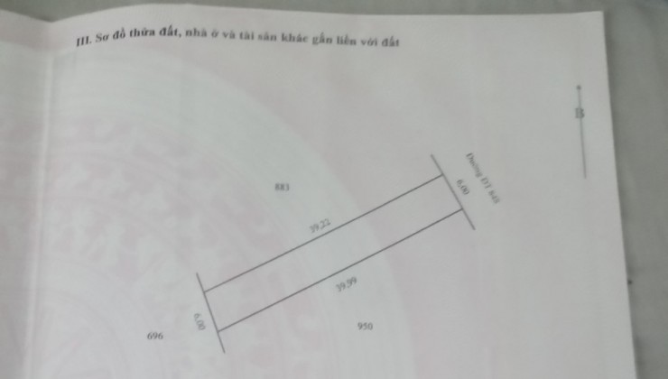 Chính chủ cần bán nhanh lô đất THỔ CƯ mặt tiền đường 20m. ĐỐI DIỆN TRƯỜNG CHUYÊN NGUYỄN ĐÌNH CHIỂU